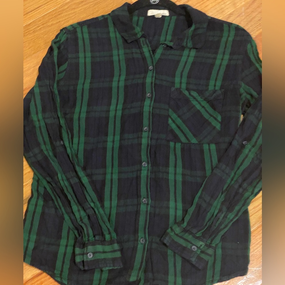 Garage Plaid Flannel Button Down